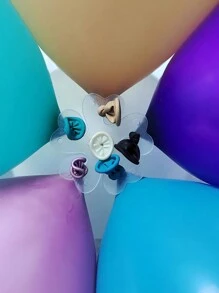 10/20/30 Balloon Plum Blossom Clip Flat Ring Buckle Wedding Room Decoration Party Birthday Supplies Decoration Styling Buckle Clip Balloon Accessories