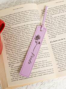 1pc Personalized Bookmark, Gift For Mom - Customizable Name Bookmark With Birth Month Flower, Perfect For Book Lovers - Multicolor - View 8