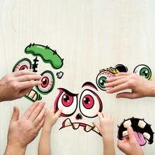 New Arrival Halloween Pumpkin Expression Stickers, DIY Decor Scare Party Sealing Stickers Halloween Decoration - Halloween Emoticons - View 4