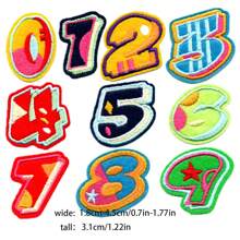 10 pièces/Set de patchs en tissu numériques simples de 0 à 9, 26 pièces/Set de patchs de lettres de l'alphabet et de chiffres, autocollants de broderie DIY pour vêtements, chapeaux, sacs à dos, vestes, pantalons