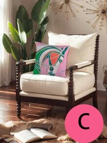 1pc Furry Cushion Cover, No Insert, Luxury Decorative Sofa Pillow Case - Multicolor - View 12