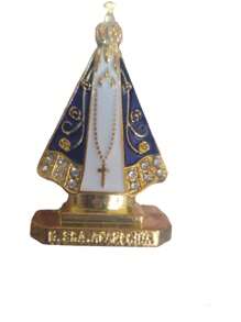 Nossa Senhora Aparecida  Dupla Face P/Painel de Carro Lar Trabalho Basilica Miniatura NS comtem kit 2/3/4/5/6/12