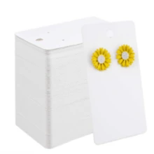 100 piezas Conjunto de tarjetas para exhibir aretes, etiquetas de arete de unicolor de 5x9cm, accesorios de empaquetado de joyas - tarjeta pendiente 5x9cm - Ver 3