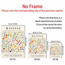 1 pièce Affiche fleur Matisse, Affiche marché aux fleurs, Impression Matisse, Fleur de Tokyo, Affiche imprimable Matisse Plante, Affiche botanique, Décoration murale pour salon, mur de lit, affiches pour la chambre, art mural sur canevas, Décoration de la maison, Décoration de chambre moderne esthétique, Cottagecore, Décoration de salle de bain, cuisine, chambre, bureau