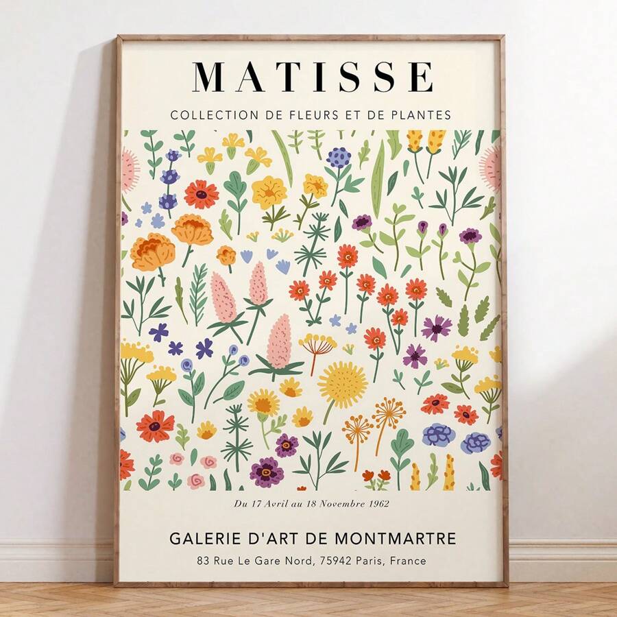1 pièce Affiche fleur Matisse, Affiche marché aux fleurs, Impression Matisse, Fleur de Tokyo, Affiche imprimable Matisse Plante, Affiche botanique, Décoration murale pour salon, mur de lit, affiches pour la chambre, art mural sur canevas, Décoration de la maison, Décoration de chambre moderne esthétique, Cottagecore, Décoration de salle de bain, cuisine, chambre, bureau