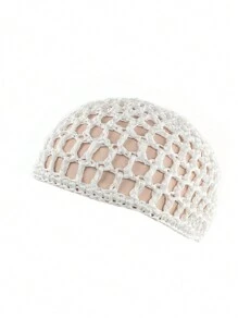1 pieza Redecilla para el cabello hecha a mano para mujeres, gorra para dormir de unicolor para el cuidado del cabello Y2k - Multicolor - Ver 7