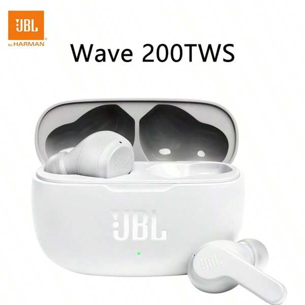 JBL Original JBL Wave 200TWS Fones de ouvido intra-auriculares sem fio JBL Deep Bass Sound Bluetooth 5.0 W200TWS True Wireless TWS Sports Fones de ouvido JBL