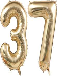 2-Piece Set Of 40 Inch Light Gold Digital Balloon, Platinum Giant Foil, Polyester Film, Helium Large Digital Balloon, Champagne Gold Birthday Digital Giant Balloon, Anniversary Commemorative Events, Party Decoration Supplies, Christmas - Gold - View 13