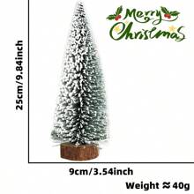 1 pieza Nuevo árbol de Navidad en miniatura con adorno de copo de nieve rosa, árbol de cedro simulado para decorar la ventana o el escritorio, adecuado para fiestas, reuniones y decoración del hogar en Navidad