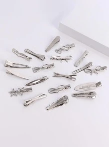 19 件 Y2K 复古鳄鱼夹发夹套装，适合女士情人节情人爪夹发夹发夹，学校用品