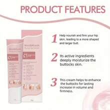 Crema para aumentar las nalgas - Reafirmante y realzando tus curvas, crema para el trasero, crema corporal, crema para la piel - 30g - Ver 6