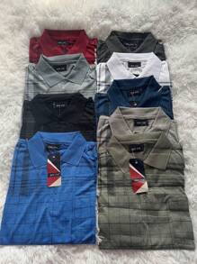 SUN CAI MEN'S POLO NECK T-SHIRT SHORT SLEEVE WITH POCKET CASUAL IMPORTED FASHION - 綠色 - 查看 3