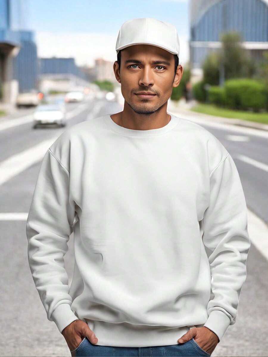 Men Sweatshirts - 白色 - 查看 1