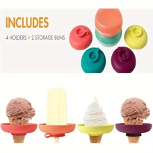 1 pieza Soporte de paleta de silicona antigoteo que se adapta a palitos estándar y anchos, soporte antigoteo para paletas de hielo y soporte para paletas de hielo y helados para días de verano y fiestas de cumpleaños de paletas de hielo