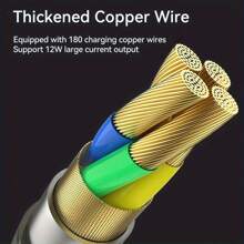 LED Glowing Fast-Charging Cable, Braided & Durable USB To Lightning, Compatible With IPhone 14/13/12/11/10 Series-Perfect For Home, Office, And Travel Use