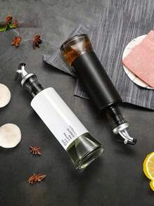 1pc Glass Oil Bottle Vinegar Dispenser Soy Sauce Storage Container For Kitchen, Suitable For Cooking, Baking, Salad, BBQ. Kitchen Tools And Equipment - Multicolor - View 2