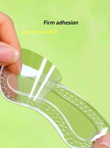 2 对透明硅胶防滑垫，适合女士高跟鞋，柔软且自粘