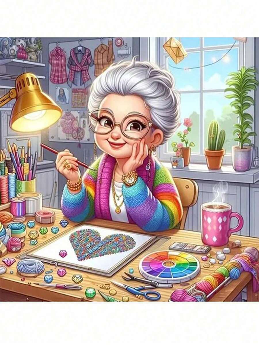 Diy Diamond Painting Grandma Picture Diamond Mosaic Cross Stitch Old Lady Embroidery New Arrival 5D DIY Handicraft Gift