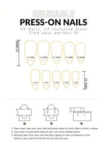 Set de 24 uñas postizas de unicolor mate con forma de almendra, con 1 lima de uñas y 1 pegatina de pegamento, adecuado para mujeres y niñas