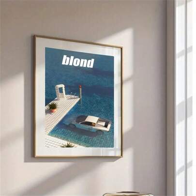 1pc Canvas Poster, Retro Art, Rapper Poster, Frank Ocean Poster Decorative Painting, Ideal Gift For Bedroom Living Room Corridor, Wall Art, Wall Decor, Fall Decor, Wall Decor, Room Decoration, No Frame