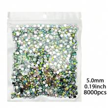 8000-20000pcs Resin Flat Back AB Rhinestones 3.0-5.0mm, Flat Back Rhinestones For Nail Art, Cups, Bottles, Crafts Decoration, Loose Shiny Rhinestones - Crystal AB - View 10