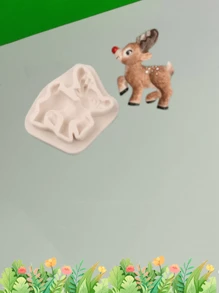 1 Stück Weihnachtsmann, Rentier, Schneemann Aroma Wachs Gips Dekorform - Grau - Übersicht 1