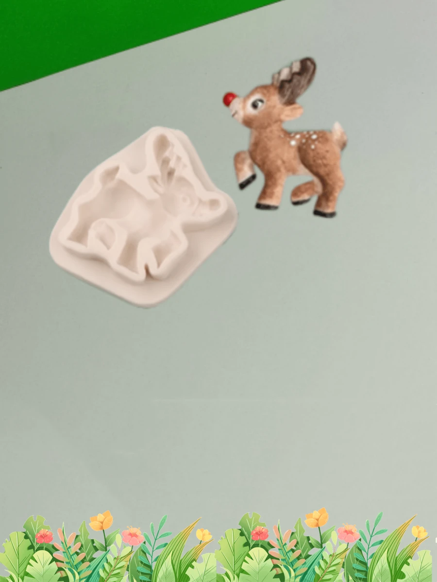 1 Stück Weihnachtsmann, Rentier, Schneemann Aroma Wachs Gips Dekorform - Grau - Übersicht 1