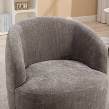 Swivel Barrel Chair, Small Swivel Accent Chair Comfy Round 360° Chenille Swivel ArmChair, Modern Round Accent Arm Chairs For Living Room Bedroom Nursery - 灰色 - 查看 4