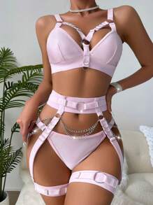 Women Sexy Lingerie Sets - 粉色 - 查看 6