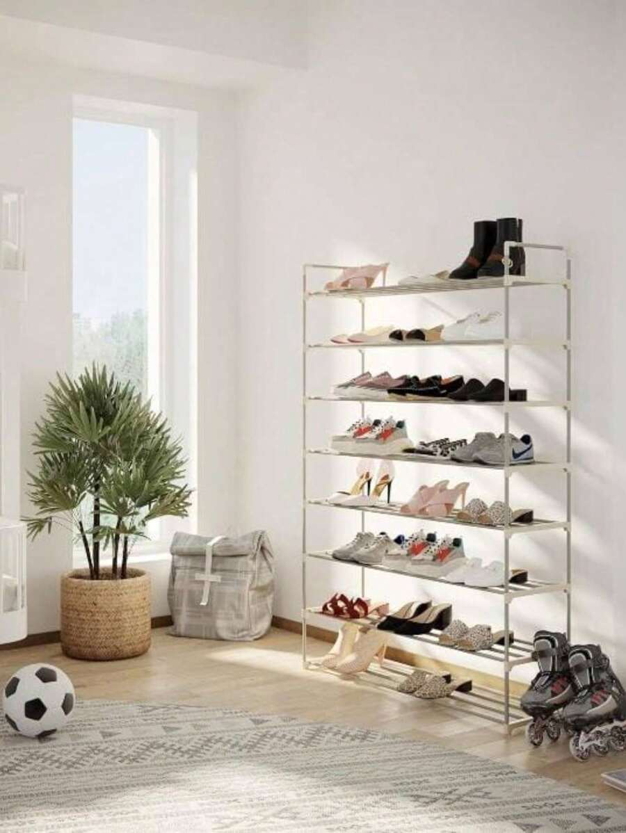 Organizador de zapatos de 8 niveles para armario, baño, entrada, estante con capacidad para 40 pares de zapatillas, tacones, botas - Multicolor - Ver 1