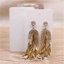 100 piezas Conjunto de tarjetas para exhibir aretes, etiquetas de arete de unicolor de 5x9cm, accesorios de empaquetado de joyas - tarjeta pendiente 5x9cm - Ver 13
