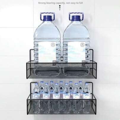 Wall-Mount Bathroom Shelf Shower Shampoo Rack Toilet Accessories Kitchen Free Punch Condiment Storage Basket Bathroom Organizer Bathroom Accessories Bathroom Tools Bathroom