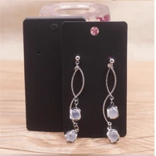 100 piezas Conjunto de tarjetas para exhibir aretes, etiquetas de arete de unicolor de 5x9cm, accesorios de empaquetado de joyas - tarjeta pendiente 5x9cm - Ver 12