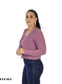 Women Sweater Co-Ords - Màu Lilac Tím - Xem 4