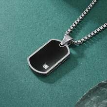Customized Engraved Text Necklace, Personalized Photo Necklace For Men, Memorial Gift