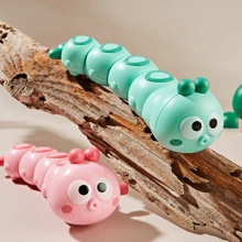 1 pieza Juguete de gusano retorcido de plástico con dibujos animados coloridos de cuerda para niños - Multicolor - Ver 5