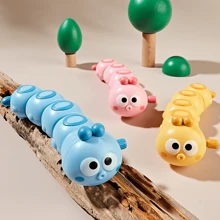 1 pieza Juguete de gusano retorcido de plástico con dibujos animados coloridos de cuerda para niños - Multicolor - Ver 3