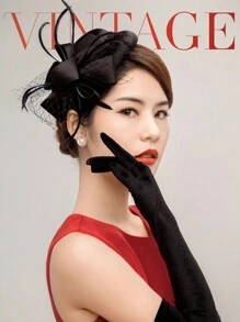 优雅女士迷你帽子，英式复古迷人头饰，适合派对、鸡尾酒会、婚纱摄影、茶会装饰