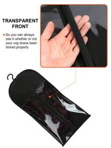 1 zestaw wieszaków na peruki, uchwyt na przedłużki do włosów, przechowywanie peruk na wiele peruk, torby do przechowywania z wieszakiem, uchwyt na perukę, pyłoszczelny, przechowywanie przedłużek do włosów z haczykiem, przedłużki do włosów, peruki i akcesoria (czarne) gorący róż, fioletowy, 1 szt. wieszaka na perukę i 1 szt. przechowywania peruk