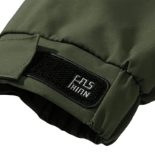 Solid Color Hooded Long Sleeve Outdoor Windproof Waterproof Fleece Jacket, Autumn Winter - Army Green - View 3