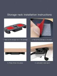 Hanging Controller Storage Rack Black, Controller Wall Mount Bracket, Simple Hanging Game Controller Holder - Multicolor - View 5