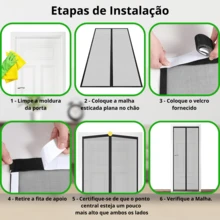 Magnetic Door Mosquito Screen 90x215cm Black FortMesh - màu đen - Xem 7