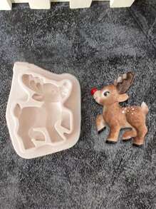 1 Stück Weihnachtsmann, Rentier, Schneemann Aroma Wachs Gips Dekorform - Grau - Übersicht 3