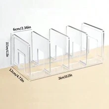 2 Chiếc Đa Năng Dọc Kệ Sách, Dày Acrylic Giá Sách, Sách Chia Giá, Bàn Học Sinh Hộp Bảo Quản - Một cỡ - Xem 8