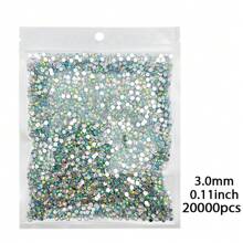 8000-20000pcs Resin Flat Back AB Rhinestones 3.0-5.0mm, Flat Back Rhinestones For Nail Art, Cups, Bottles, Crafts Decoration, Loose Shiny Rhinestones - Crystal AB - View 9