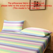 1pc Geometric Rainbow Bridge Pattern Printed Pillowcase With Zipper Closure, Bedroom Bedding - Multicolor - View 6