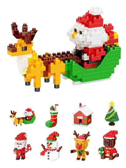 1 Blocchi di costruzione natalizi, Blocchi di costruzione di Babbo Natale, Blocchi di costruzione di cervi, Blocchi di costruzione di alci, Blocchi di costruzione di pupazzi di neve, Blocchi di costruzione di calze, Blocchi di costruzione di orsi, Blocchi di costruzione di case di neve, Regalo di Natale, Serie di animali fai-da-te Blocchi di costruzione, Decorazione da scrivania, Sollievo dalla pressione, Sollievo dallo stress, Decorazione per la casa, Bambola assemblabile, Ornamento da scrivania per ufficio, Ornamenti da scrivania.