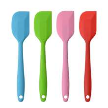 硅胶刮刀，橡胶刮刀耐热无缝一体式设计不粘柔性刮刀烘焙搅拌工具 - 彩色 - 查看 12