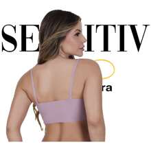 Seamless Cropped Top Bra Fitness Zero Transparency Thin Strap Gym - Rosa Oxidada - Ver 2