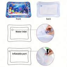 Tapete Aquático de Animais Marinhos para Gatos/Cachorros de Estimação, Tapete Espesso de Água Sensorial para Gatos/Cachorros, Tapete Aquático para Gatos de Interior Brinquedo Interativo de Autobrincar (Brinquedo Aleatório no Interior) - Multicolorido - Visão 8